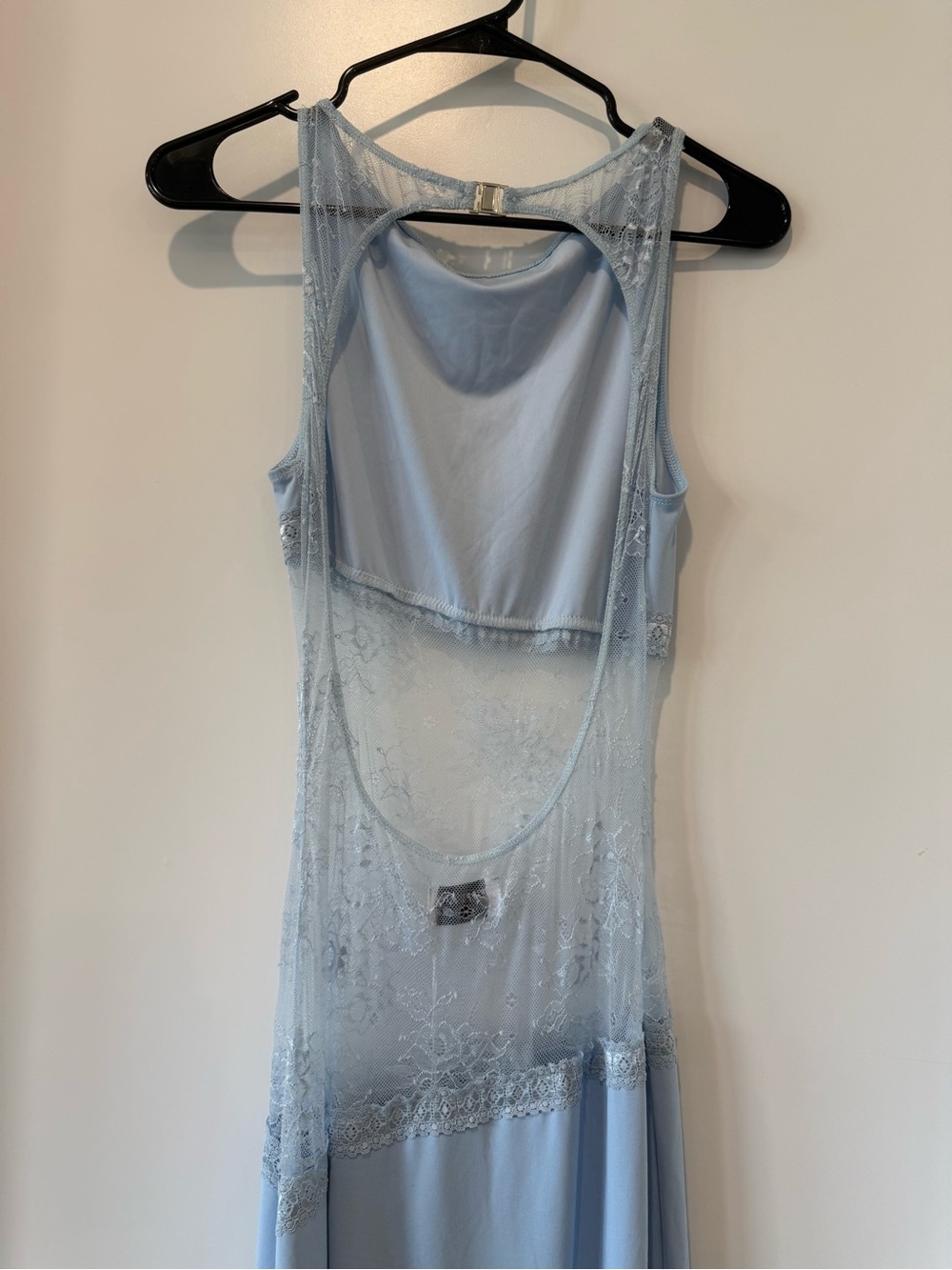 NWT Peppermayo Baby Blue Lace Panel Maxi Dress - Picture 3 of 10